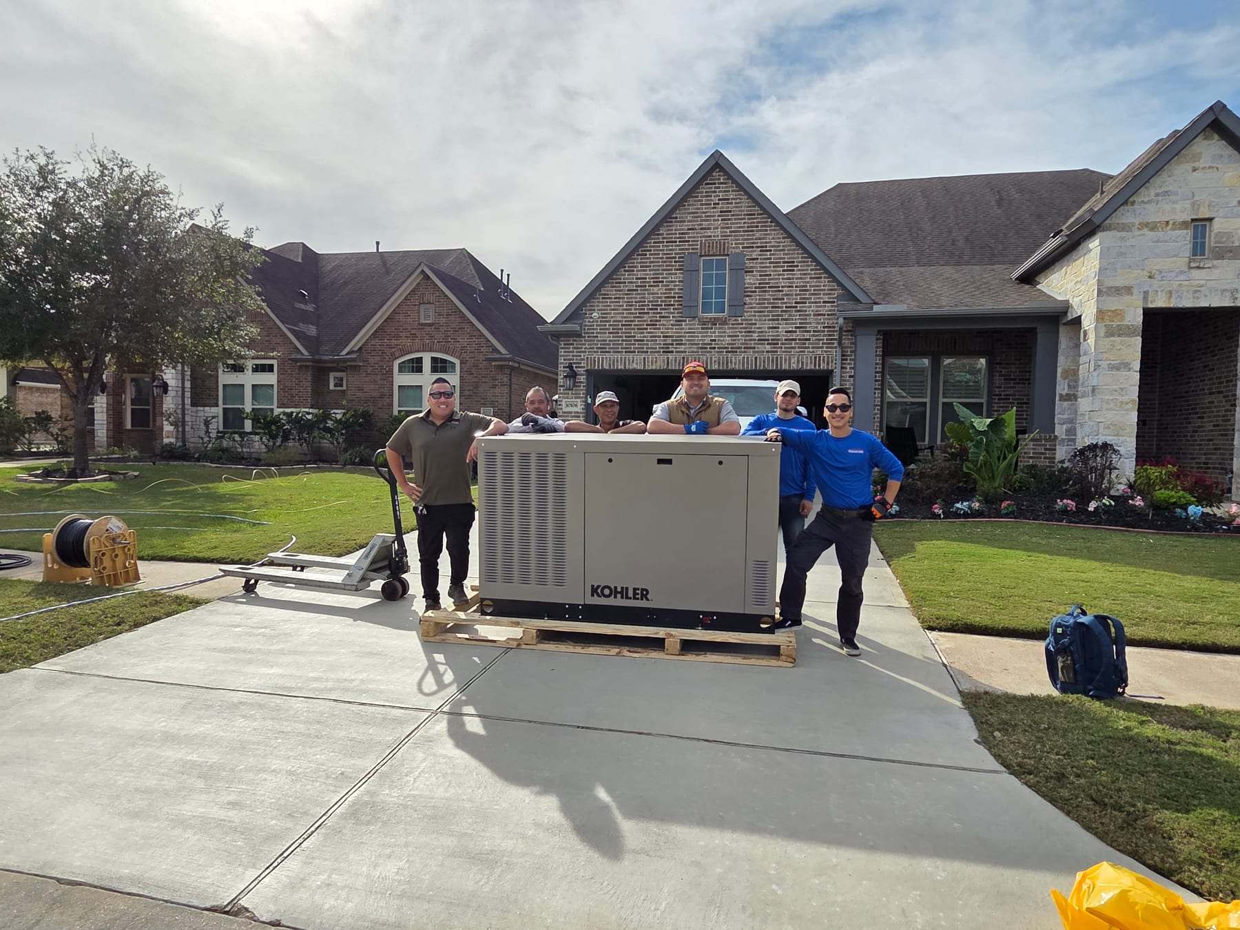 Delivering a unit to a custom home
